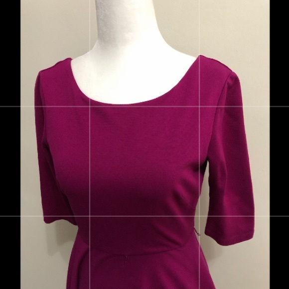 Midi Length Fuscia Dress - Picture 4 of 4